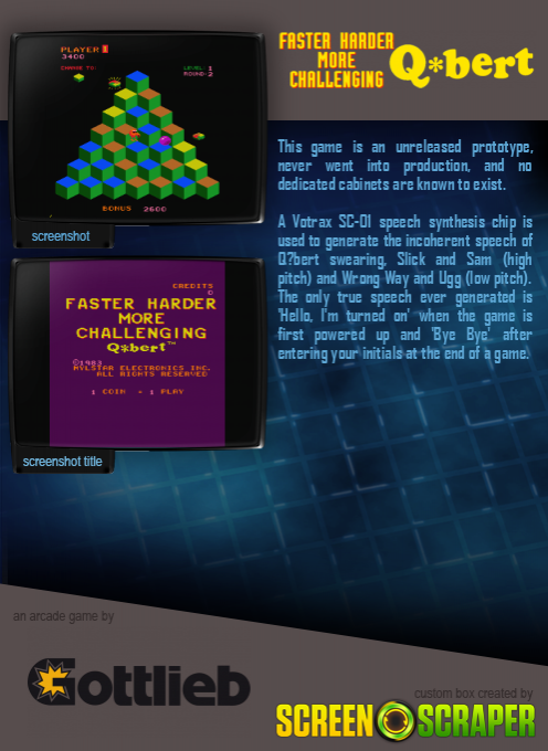 Faster, Harder, More Challenging Q*bert - Dos