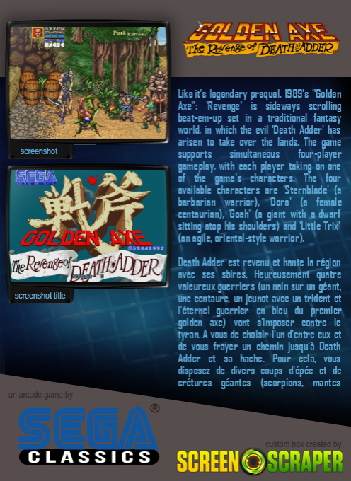 Golden Axe: The Revenge of Death Adder - Dos