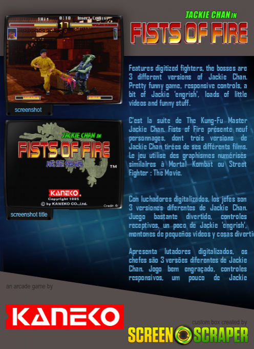 Jackie Chan In Fists Of Fire - Dos