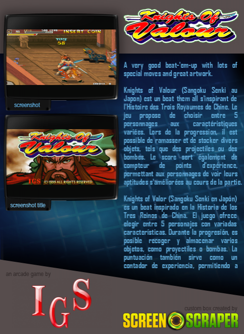 Knights of Valour - Dos