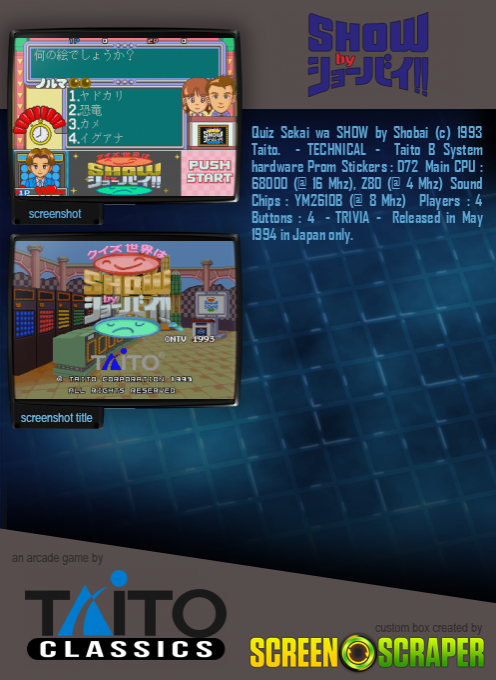 Quiz Sekai Wa Show By Shobai - Dos