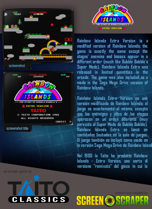 Rainbow Islands - Extra Version - Dos