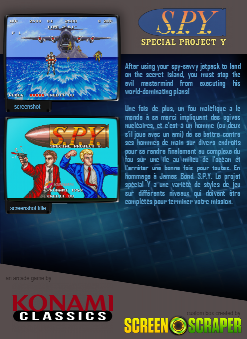 S.P.Y. - Special Project Y - Dos