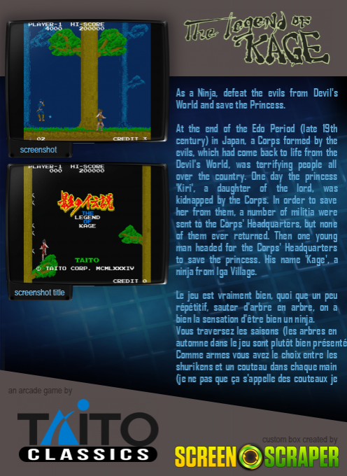 The Legend of Kage - Dos