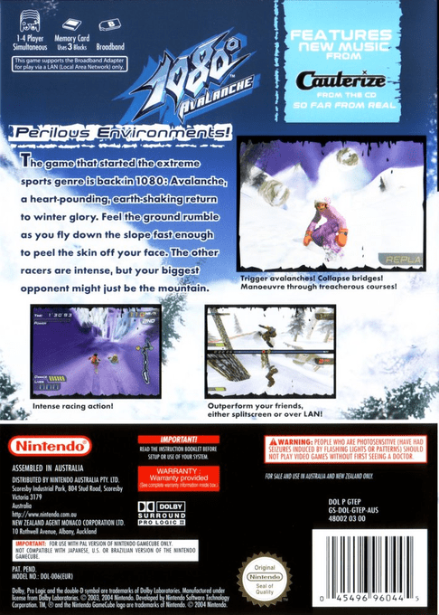 1080° Avalanche - Dos