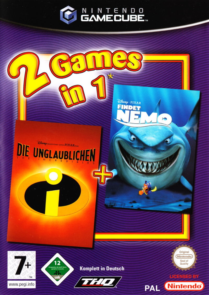 2 Games in 1 - Disney-Pixar Les Indestructibles + Disney-Pixar Le Monde de Nemo