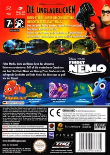 2 Games in 1 - Disney-Pixar Les Indestructibles + Disney-Pixar Le Monde de Nemo dos