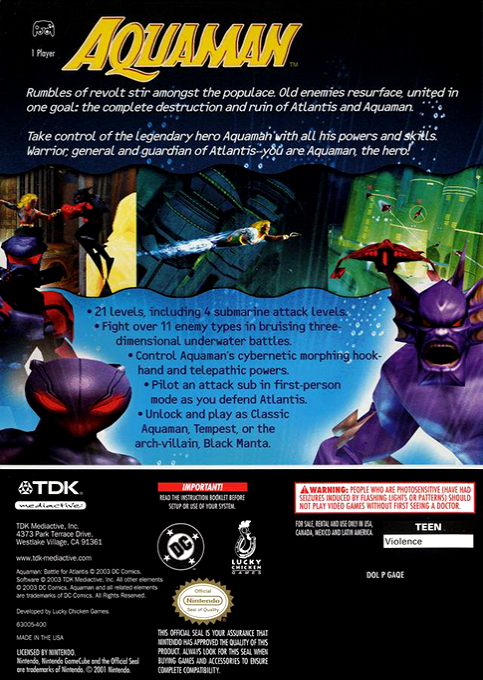 Aquaman : Battle for Atlantis - Dos