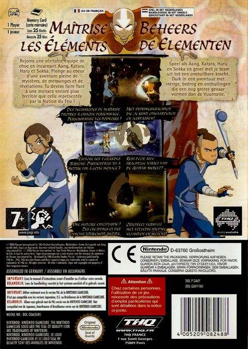 Avatar : Le Dernier Maitre De L'Air - Dos