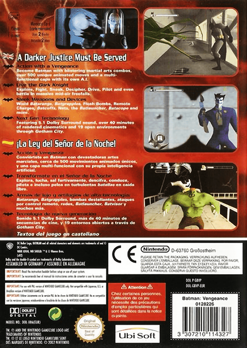 Batman : Vengeance - Dos
