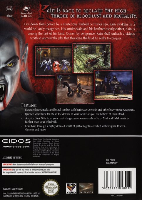 Blood Omen 2 : The Legacy of Kain Series - Dos