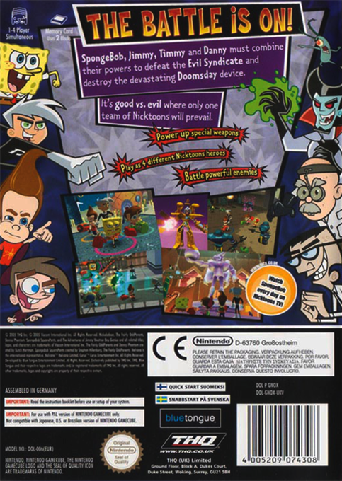 Bob l'éponge et ses amis : Un pour tous, tous pour un ! - Dos