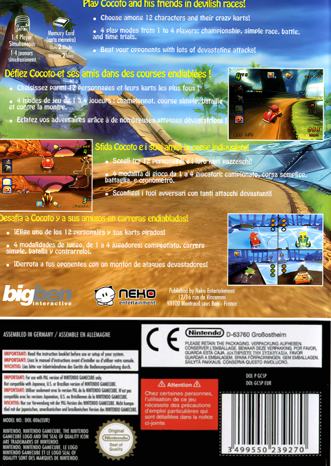 Cocoto Kart Racer - Dos