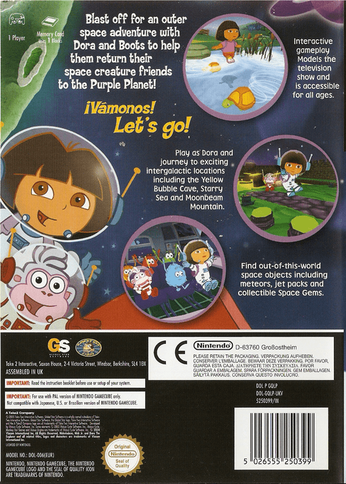 Dora l'Exploratrice : Voyage sur la Planete Violette - Dos