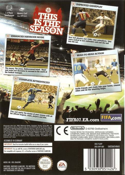 FIFA 07 Soccer - Dos