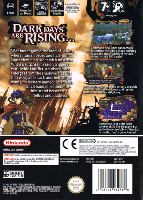 Fire Emblem : Path of Radiance - Dos