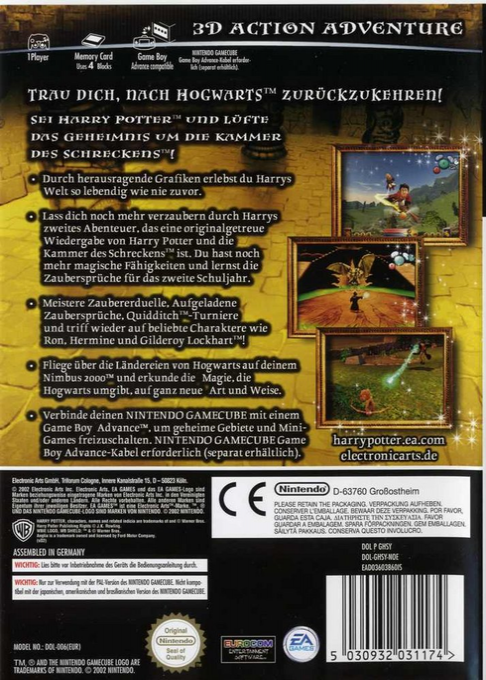 Harry Potter et la Chambre des Secrets - Dos