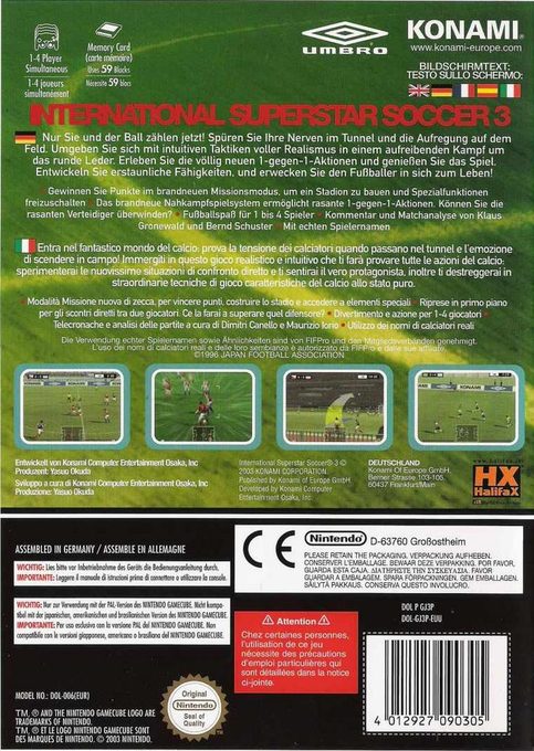 International Superstar Soccer 3 dos