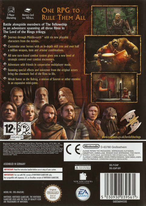 Le Seigneur des Anneaux : Le Tiers Age - Dos