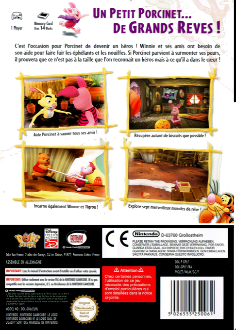 Les Aventures de Porcinet - Dos