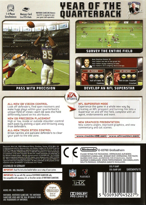 Madden NFL 06 - Dos