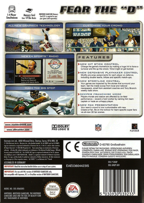 Madden NFL 2003 - Dos