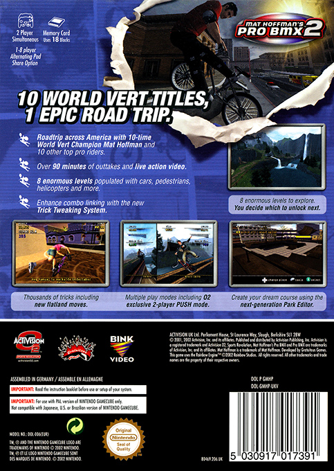 Mat Hoffman's Pro BMX 2 - Dos