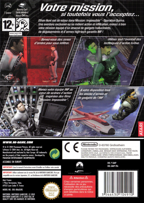 Mission : Impossible : Operation Surma - Dos