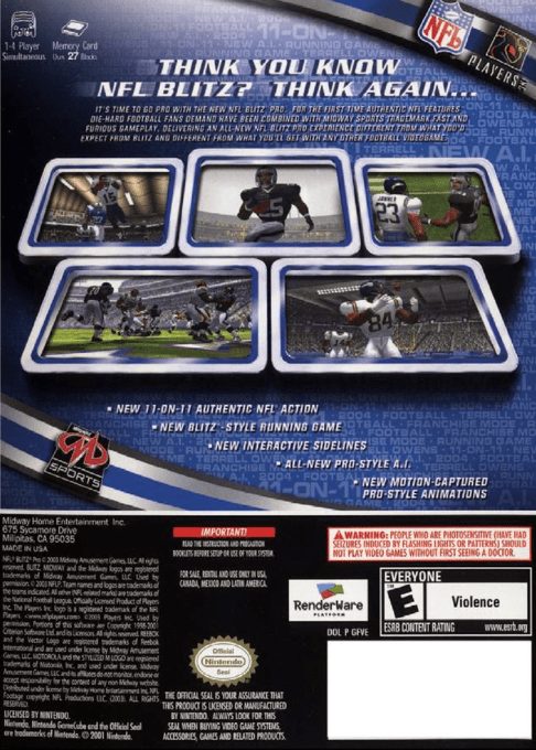 NFL Blitz Pro - Dos