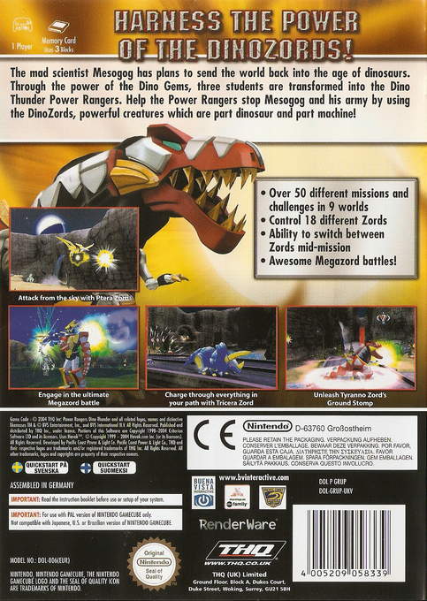 Power Rangers : Dino Tonnerre - Dos