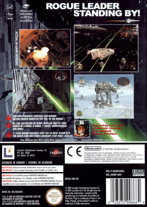 Star Wars Rogue Leader : Rogue Squadron II - Dos