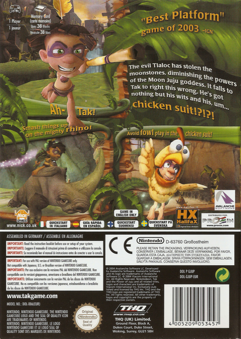 Tak et le Pouvoir de Juju - Dos