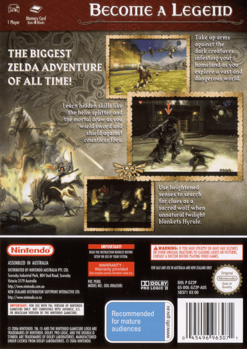 The Legend of Zelda : Twilight Princess - Dos