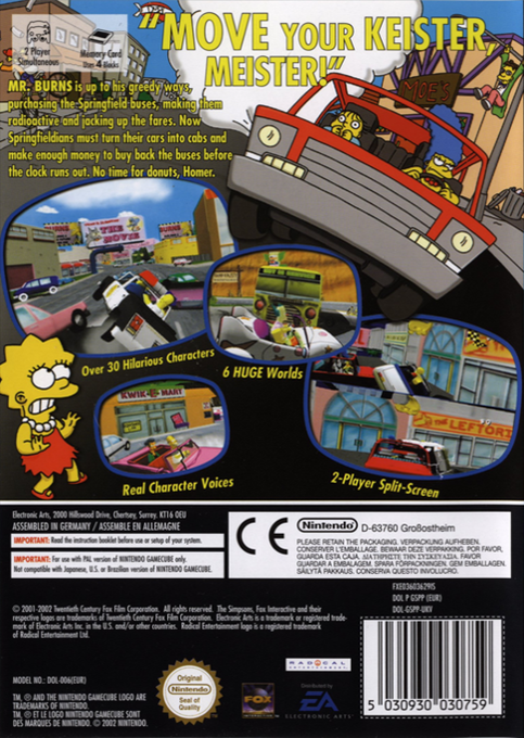 The Simpsons : Road Rage - Dos