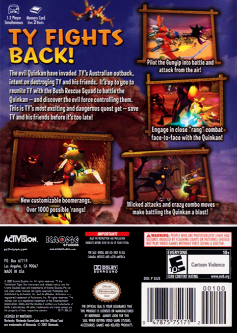 Ty the Tasmanian Tiger 3 : Night of the Quinkan dos