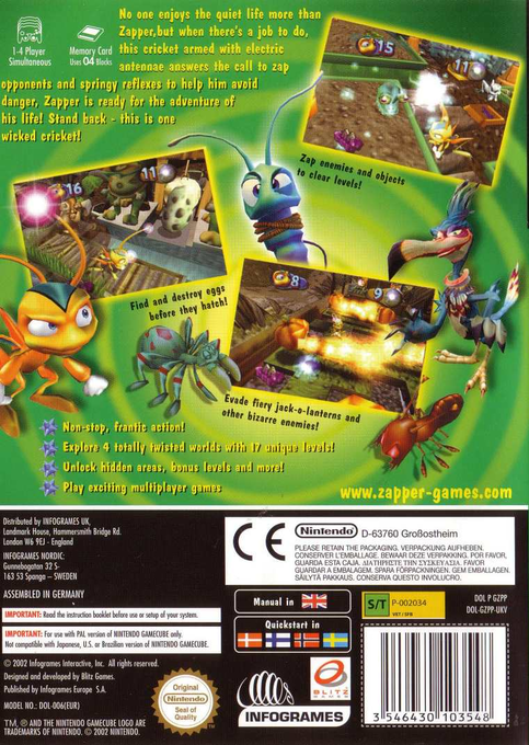 Zapper : Le Criquet Ravageur ! - Dos