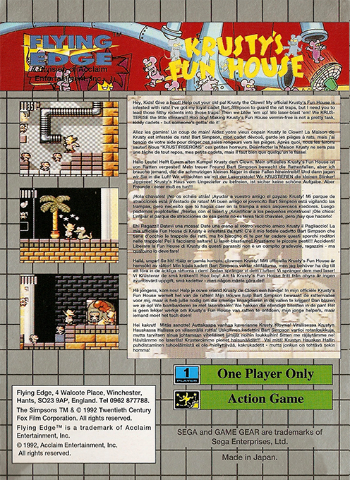 Krusty's Fun House - Dos