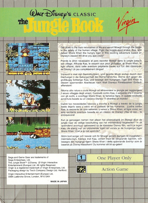 Le Livre de la Jungle - Dos