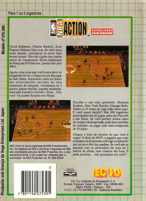 NBA Action Starring David Robinson - Dos