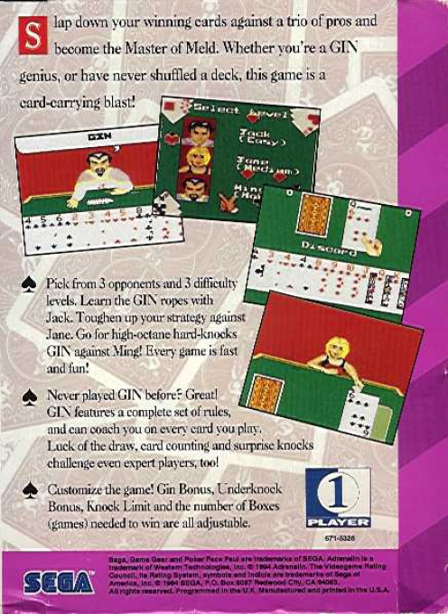 Poker Face Paul's Gin - Dos