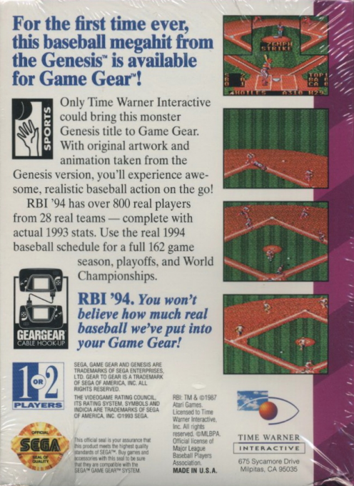 R.B.I. Baseball '94 - Dos
