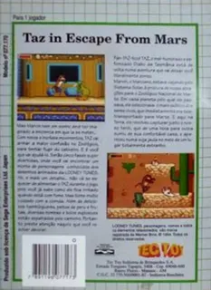 Taz in Escape from Mars dos