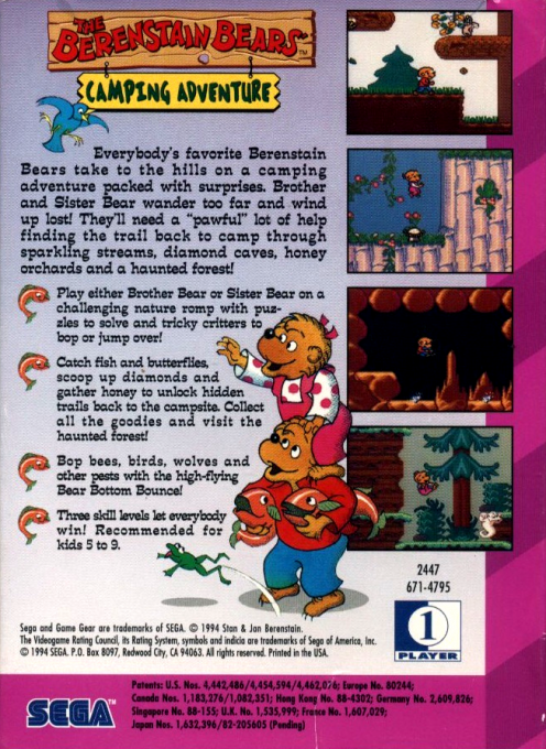 The Berenstain Bears' Camping Adventure - Dos