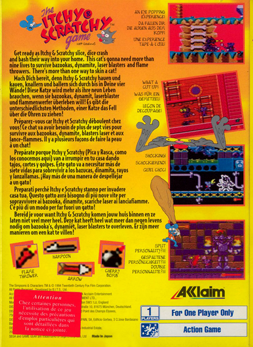 The Itchy & Scratchy Game - Dos