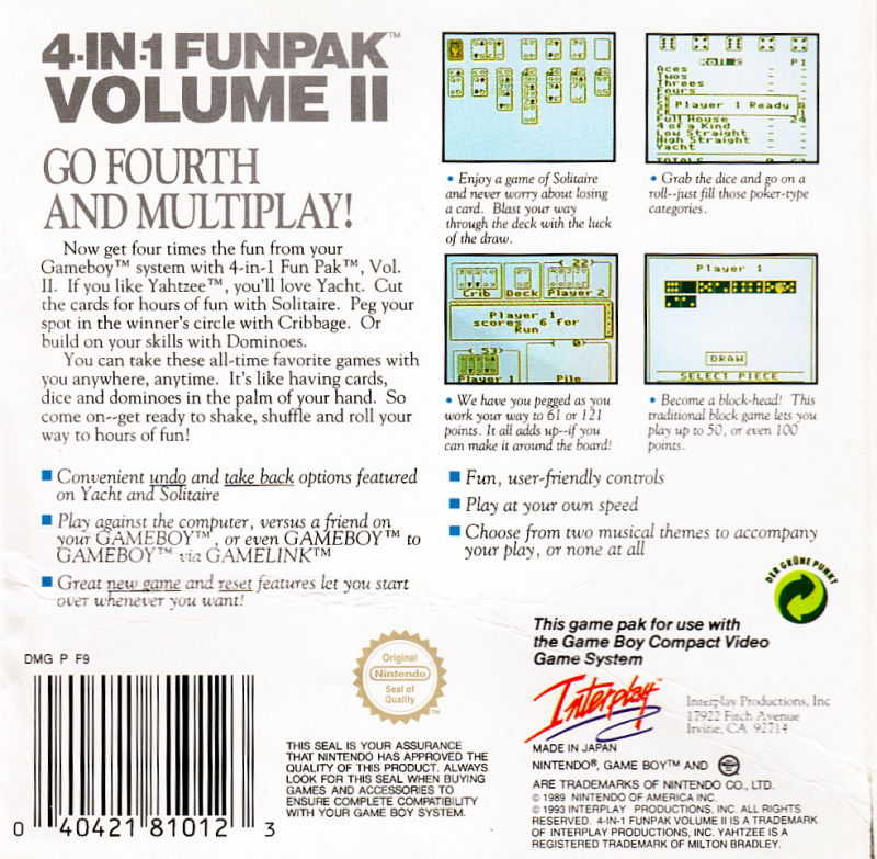 4-in-1 Fun Pak Volume II - Dos