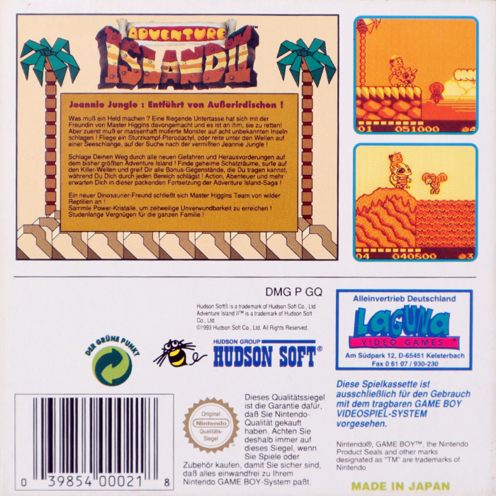Adventure Island II: Aliens in Paradise - Dos