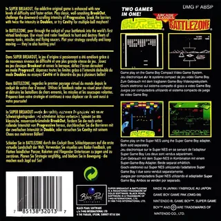Arcade Classics : Battlezone & Super Breakout dos