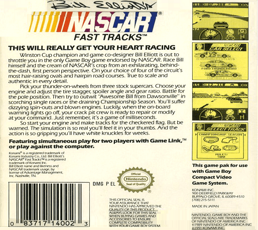 Bill Elliott's NASCAR Fast Tracks - Dos