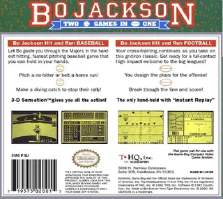 Bo Jackson : Two Games in One dos