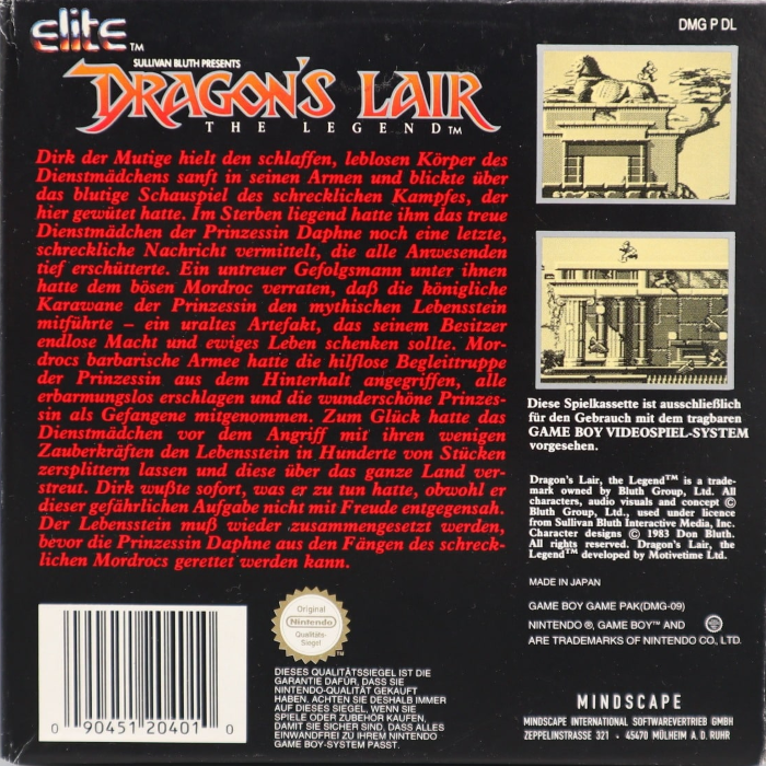 Dragon's Lair : The Legend - Dos